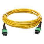 Picture of 2m MPO/APC to MPO/APC Yellow OS2 OFNR (Riser-Rated) 16-Strand SMF Fiber Patch Cable