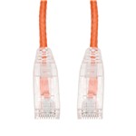 Picture of 17ft Orange CAT 6 Slim PVC Ethernet Cable Snagless Clear-Claw RJ-45 M/M