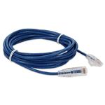 Picture of 17ft Blue CAT 6A Slim PVC Ethernet Cable Snagless Clear-Claw RJ-45 M/M