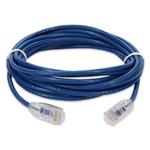 Picture of 17ft Blue CAT 6A Slim PVC Ethernet Cable Snagless Clear-Claw RJ-45 M/M