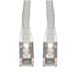 Picture of 18ft White CAT 6 Shielded PVC Ethernet Cable Snagless Easy Clear Boot TAA RJ-45 M/M