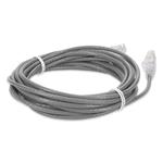 Picture of 18ft Gray CAT 6A Slim PVC Ethernet Cable Snagless Clear-Claw RJ-45 M/M