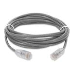 Picture of 18ft Gray CAT 6A Slim PVC Ethernet Cable Snagless Clear-Claw RJ-45 M/M