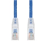 Picture of 1ft Blue CAT 6A PVC Ethernet Cable Snagless Easy Clear Boot TAA RJ-45 M/M