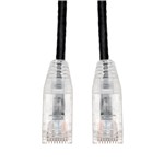 Picture of 10-Pack 10ft Black CAT 6 Slim PVC Ethernet Cable Snagless Clear-Claw RJ-45 M/M Bulk Bag Packaged, No Twist Ties