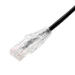 Picture of 10-Pack 10ft Black CAT 6 Slim PVC Ethernet Cable Snagless Clear-Claw RJ-45 M/M Bulk Bag Packaged, No Twist Ties
