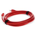 Picture of 1ft Red CAT 6A PVC Ethernet Cable Snagless Bubble Boot RJ-45 M/M