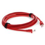 Picture of 1ft Red CAT 6A PVC Ethernet Cable Snagless Bubble Boot RJ-45 M/M