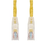 Picture of 1ft Yellow CAT 6A PVC Ethernet Cable Snagless Easy Clear Boot TAA RJ-45 M/M