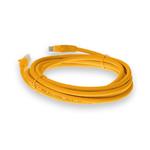 Picture of 1ft Yellow CAT 6 PVC Ethernet Cable Snagless Easy Boot RJ-45 M/M