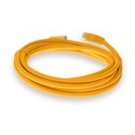 Picture of 1ft Yellow CAT 6 PVC Ethernet Cable Snagless Easy Boot RJ-45 M/M