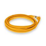 Picture of 1ft Yellow CAT 6 PVC Ethernet Cable Snagless Easy Boot RJ-45 M/M