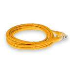 Picture of 1ft Yellow CAT 6 PVC Ethernet Cable Snagless Easy Boot RJ-45 M/M