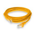 Picture of 1ft Yellow CAT 6 PVC Ethernet Cable Snagless Easy Boot RJ-45 M/M