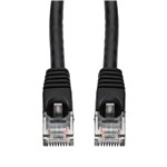 Picture of 10-Pack 1ft Black CAT 6 PVC Ethernet Cable Snagless Bubble Boot RJ-45 M/M Bulk Bag Packaged, No Twist Ties