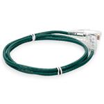 Picture of 1ft Green CAT 6 Slim PVC Ethernet Cable Snagless Clear-Claw RJ-45 M/M