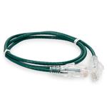 Picture of 1ft Green CAT 6 Slim PVC Ethernet Cable Snagless Clear-Claw RJ-45 M/M
