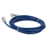 Picture of 1ft Blue CAT 6A Slim PVC Ethernet Cable Snagless Clear-Claw RJ-45 M/M