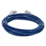 Picture of 1ft Blue CAT 6A Slim PVC Ethernet Cable Snagless Clear-Claw RJ-45 M/M