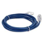 Picture of 1ft Blue CAT 6A Slim PVC Ethernet Cable Snagless Clear-Claw RJ-45 M/M