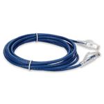 Picture of 1ft Blue CAT 6A Slim PVC Ethernet Cable Snagless Clear-Claw RJ-45 M/M