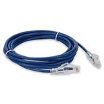 Picture of 1ft Blue CAT 6A Slim PVC Ethernet Cable Snagless Clear-Claw RJ-45 M/M