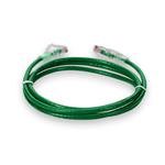 Picture of 1ft Green CAT 6A Slim PVC Ethernet Cable Snagless Clear-Claw RJ-45 M/M