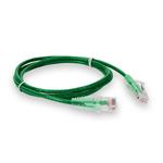 Picture of 1ft Green CAT 6A Slim PVC Ethernet Cable Snagless Clear-Claw RJ-45 M/M