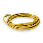 Picture of 20ft Yellow CAT 5E PVC Ethernet Cable Snagless Bubble Boot RJ-45 M/M