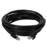 Picture of 20ft Black CAT 6A PVC Ethernet Cable Snagless Bubble Boot RJ-45 M/M