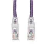 Picture of 20ft Purple CAT 6A PVC Ethernet Cable Snagless Easy Clear Boot TAA RJ-45 M/M