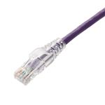 Picture of 20ft Purple CAT 6A PVC Ethernet Cable Snagless Easy Clear Boot TAA RJ-45 M/M