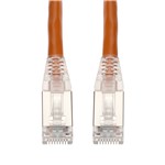 Picture of 20ft Orange CAT 6A Shielded PVC Ethernet Cable Snagless Easy Clear Boot RJ-45 M/M