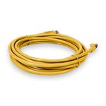 Picture of 20ft Yellow CAT 6 Shielded PVC Ethernet Cable Snagless Easy Clear Boot RJ-45 M/M