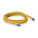 Picture of 20ft Yellow CAT 6 Shielded PVC Ethernet Cable Snagless Easy Clear Boot RJ-45 M/M