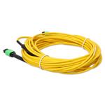 Picture of 5m MPO/APC to 2xMPO/APC Yellow OS2 OFNR (Riser-Rated) 24-Strand SMF Fiber Fanout Cable