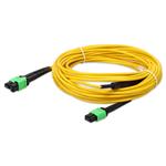 Picture of 6m MPO/APC to 2xMPO/APC Yellow OS2 OFNR (Riser-Rated) 24-Strand SMF Fiber Fanout Cable