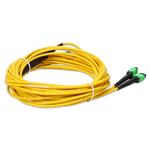 Picture of 6m MPO/APC to 2xMPO/APC Yellow OS2 OFNR (Riser-Rated) 24-Strand SMF Fiber Fanout Cable