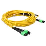 Picture of 6m MPO/APC to 2xMPO/APC Yellow OS2 OFNR (Riser-Rated) 24-Strand SMF Fiber Fanout Cable