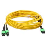 Picture of 6m MPO/APC to 2xMPO/APC Yellow OS2 OFNR (Riser-Rated) 24-Strand SMF Fiber Fanout Cable