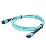 Picture of 10m MPO/UPC to MPO/UPC Aqua OM4 OFNR (Riser-Rated) 24-Strand Type-A (Straight) Fiber Patch Cable