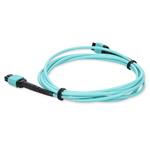 Picture of 10m MPO/UPC to MPO/UPC Aqua OM4 OFNR (Riser-Rated) 24-Strand Type-A (Straight) Fiber Patch Cable
