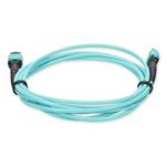 Picture of 10m MPO/UPC to MPO/UPC Aqua OM4 OFNR (Riser-Rated) 24-Strand Type-A (Straight) Fiber Patch Cable