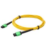 Picture of 2m MPO/APC to MPO/APC Yellow OS2 OFNR (Riser-Rated) 24-Strand SMF Fiber Patch Cable