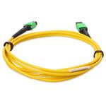 Picture of 2m MPO/APC to MPO/APC Yellow OS2 OFNR (Riser-Rated) 24-Strand SMF Fiber Patch Cable