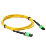 Picture of 2m MPO/APC to MPO/APC Yellow OS2 OFNR (Riser-Rated) 24-Strand SMF Fiber Patch Cable