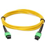 Picture of 2m MPO/APC to MPO/APC Yellow OS2 OFNR (Riser-Rated) 24-Strand SMF Fiber Patch Cable