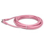 Picture of 25ft Pink CAT 6 PVC Ethernet Cable Snagless Easy Clear Boot TAA RJ-45 M/M