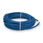 Picture of 25ft Blue CAT 6A Plenum-Rated Ethernet Cable Snagless Bubble Boot RJ-45 M/M