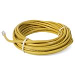 Picture of 25ft Yellow CAT 6A Shielded PVC Ethernet Cable Snagless Easy Clear Boot RJ-45 M/M